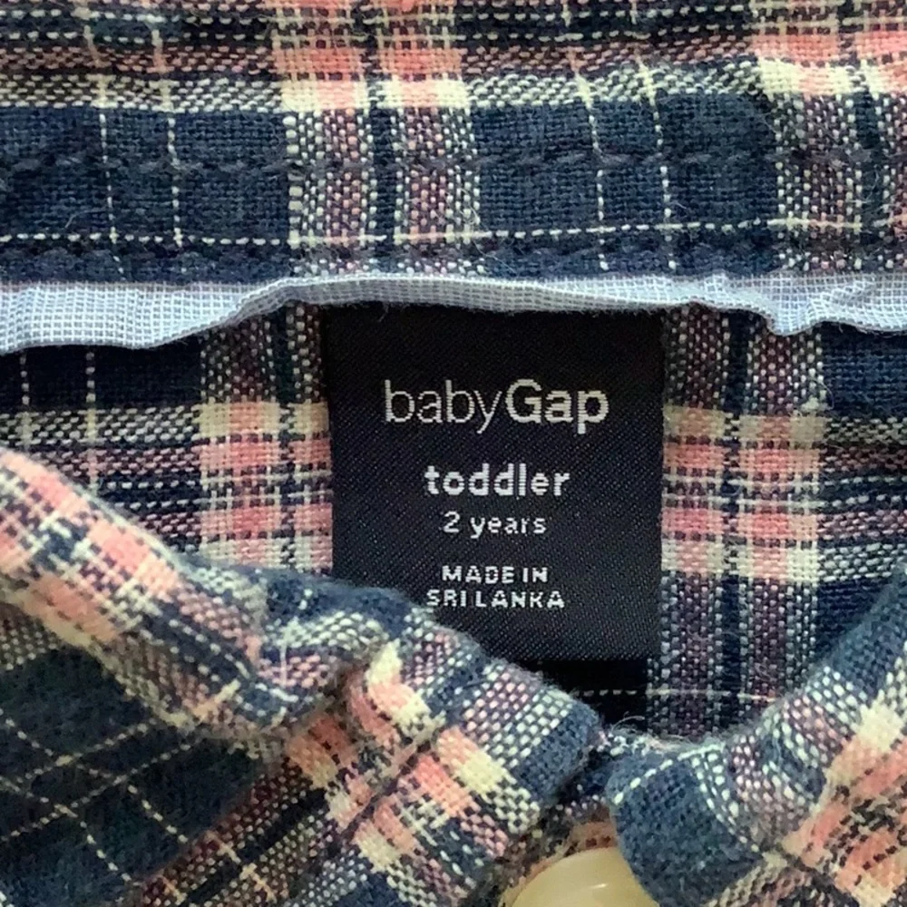 Gap  - TOP - Shirt - Size 2T Check - Linen/Cotton